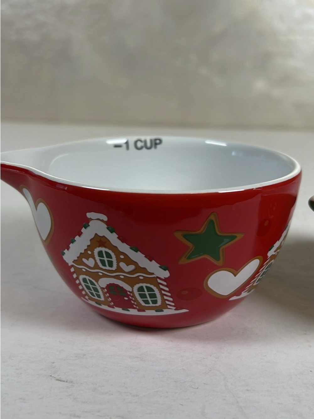 Holiday Time Red & Green Gingerbread Stackable Measuring Cups Set - Picture 9 of 14